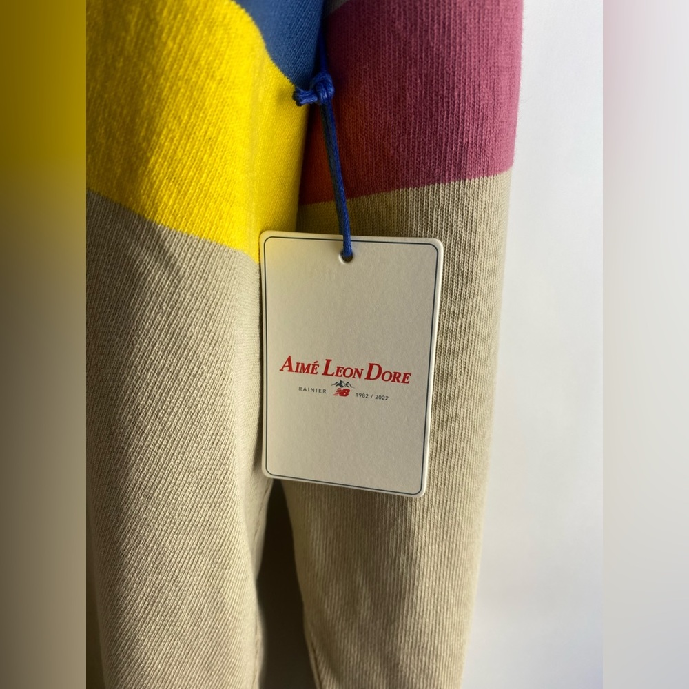 Aime Leon Dore x New Balance XXL Rainier Rugby Long Sleeve Shirt Striped - Picture 5 of 16